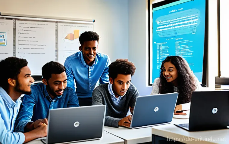 에리트레아와 IT 산업 - **Prompt:** "An expansive, inspiring aerial view of a promising Eritrean landscape, where the future...