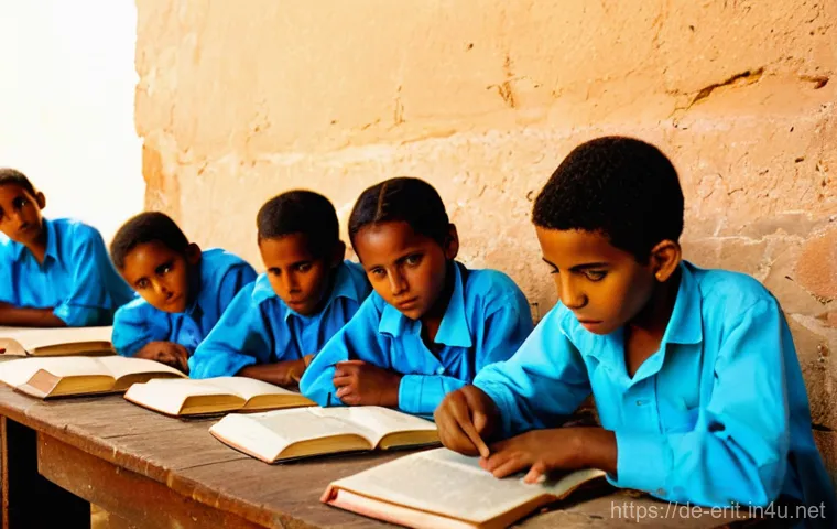 에리트레아의 문해율 - **Prompt 1: A Secret Classroom During the Independence Struggle**
"A group of Eritrean children,...