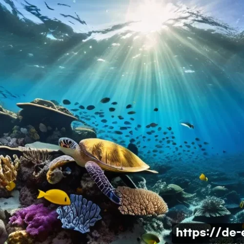 Home 32 에리트레아 해양 보호 - A vibrant underwater scene off the Eritrean coast showing a colorful coral reef teeming with diverse...
